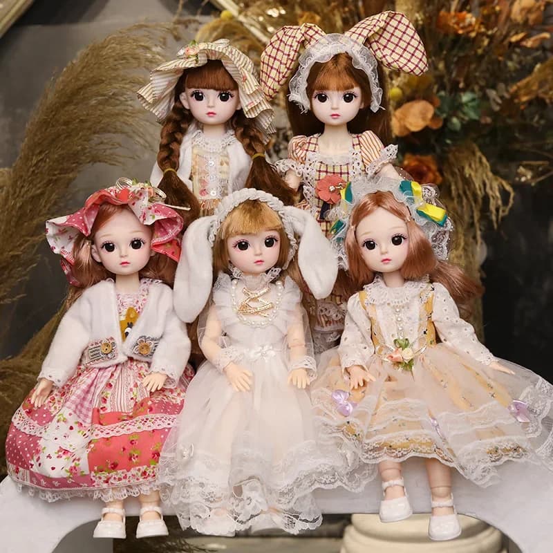 30cm Jointed Doll Playhouse Set