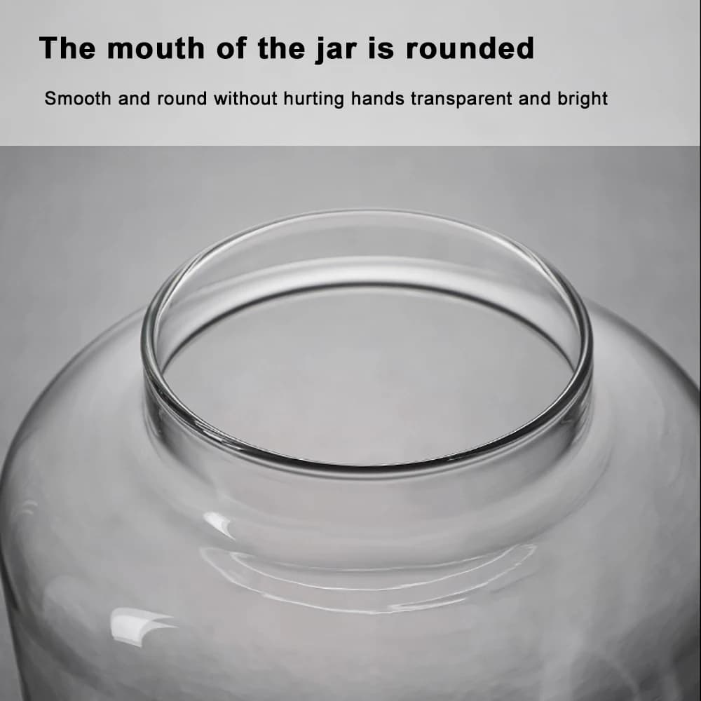 Glass Airtight Storage Jar with Wood Lid