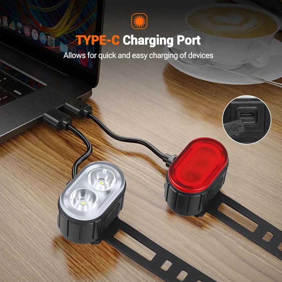 Bike LED Front and Rear Light Set