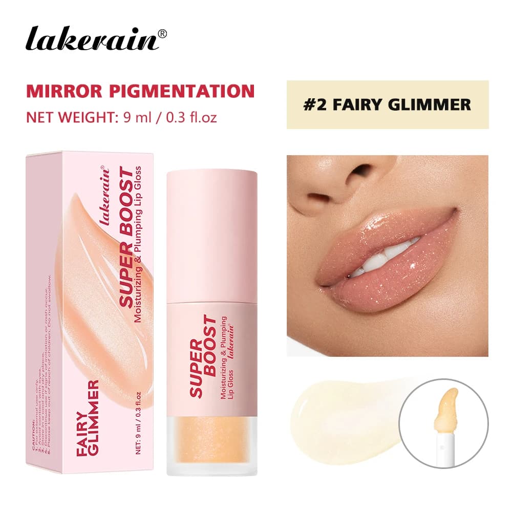 Plumping Lip Gloss Non-Sticky Boosted Mirror Shine And Volume Lip Skin Smooths Hydrating Moisturizing Lip Gloss Cosmetics