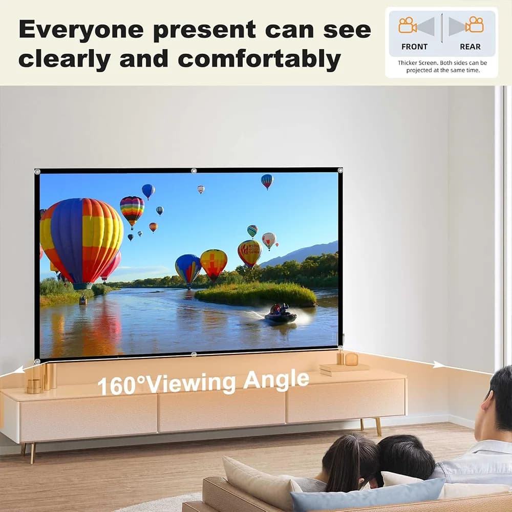 Portable Foldable Projector Screen 72-150 Inch