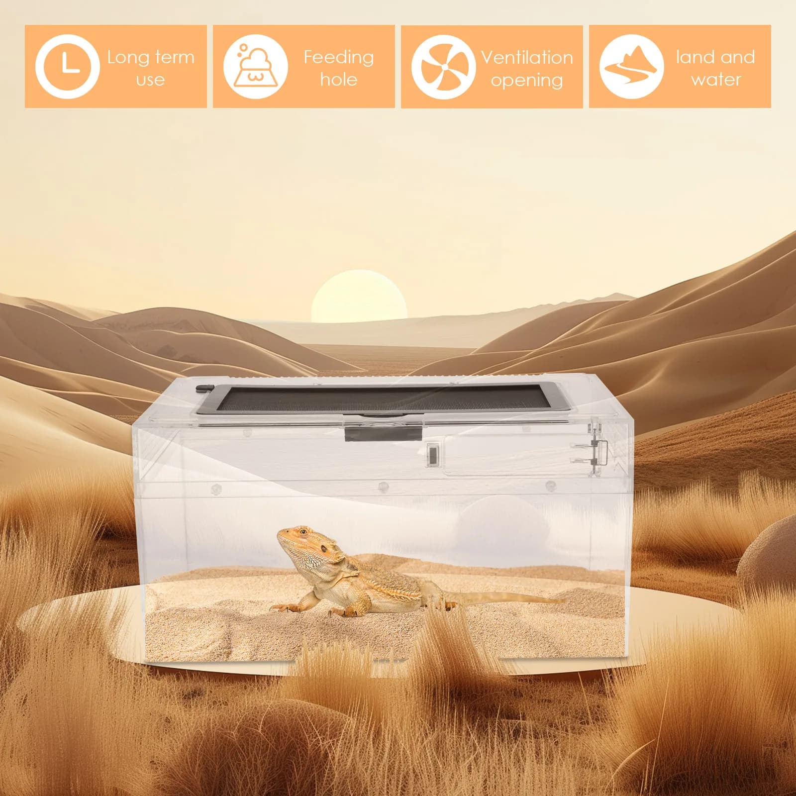 Reptile Terrarium Transparent Breeding Box Tank