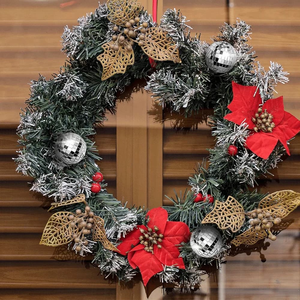 Mirrored Disco Ball Glass Ornaments with String