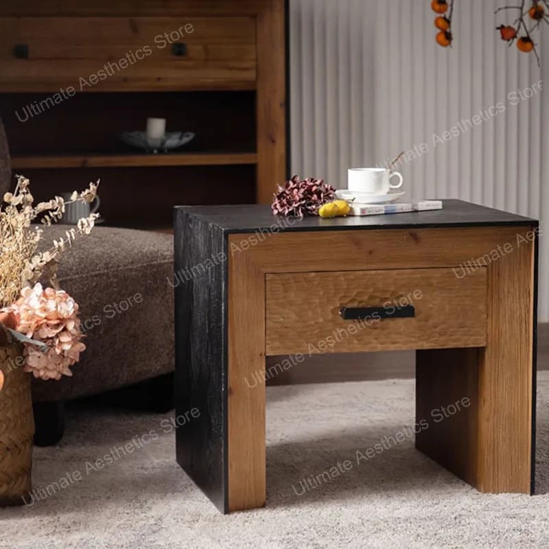 Vintage New Style Nightstand Storage Luxury Simple Trendy Bedside Table Space Saving Muebles Para El Hogar Bedroom Furniture