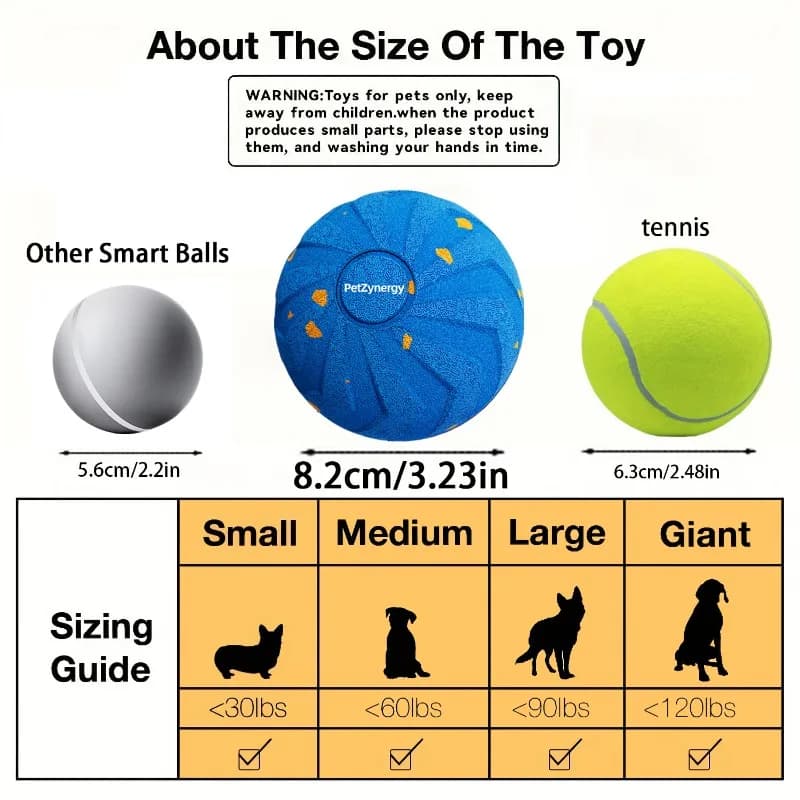 Dog toy ball, randomly moving bouncing and rotating functions, made of E-TPU material dog toys dogs accessoires