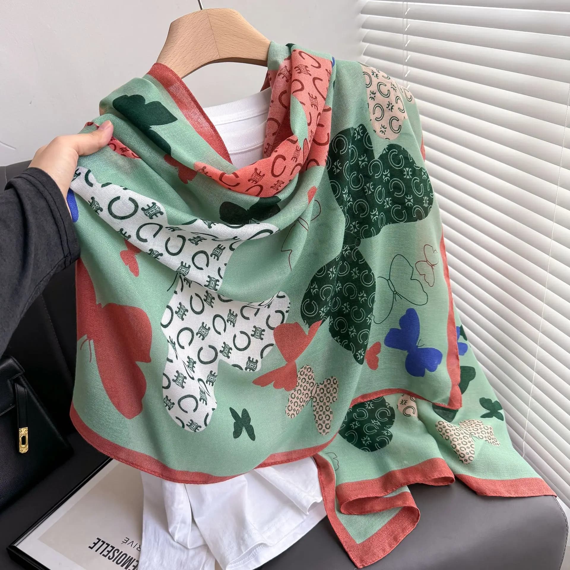 Lightweight Cotton Linen Long Scarf Wrap