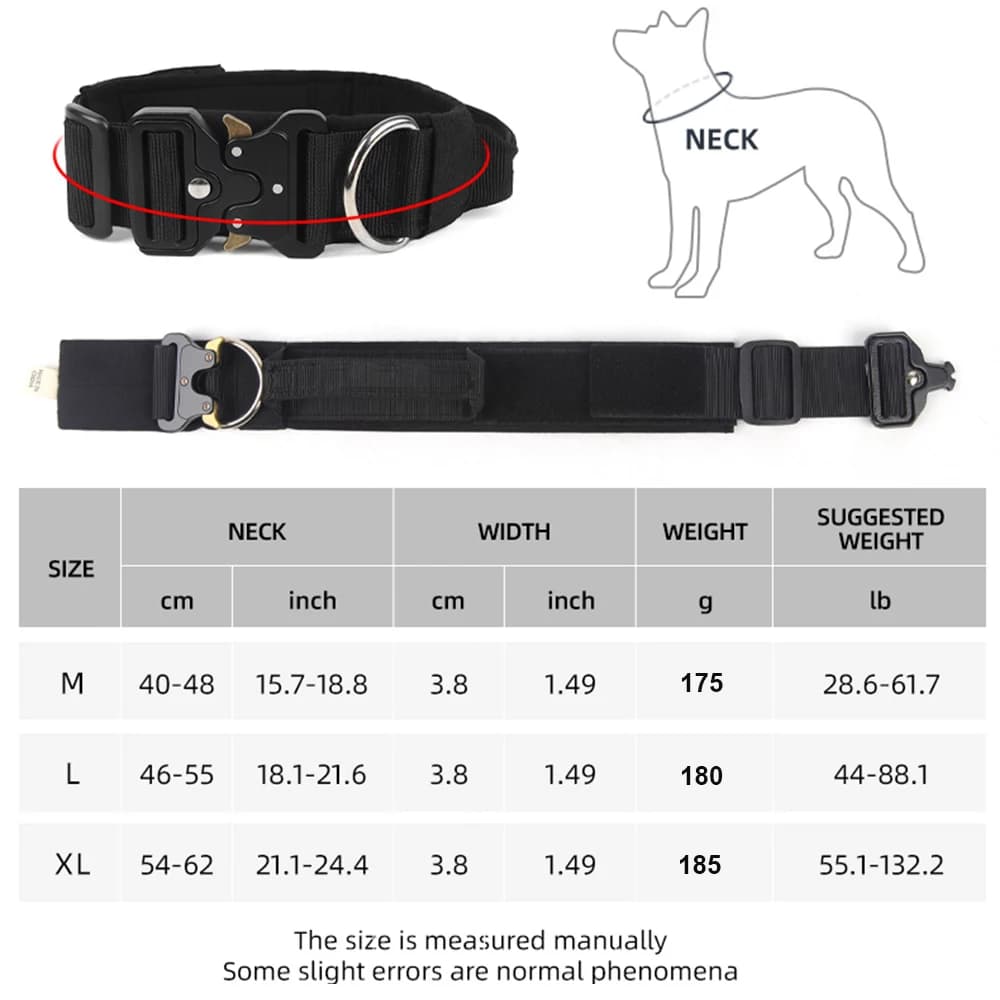 Tactical Dog Collar for Medium to Large Dogs