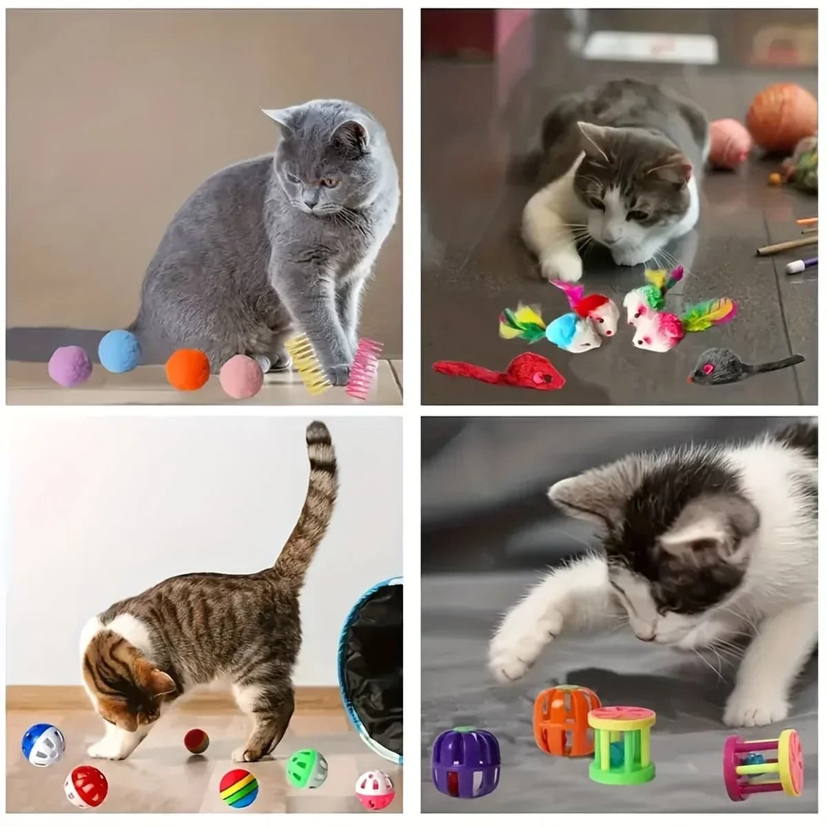 Cat Toys Mixed Pack - 56 Pieces