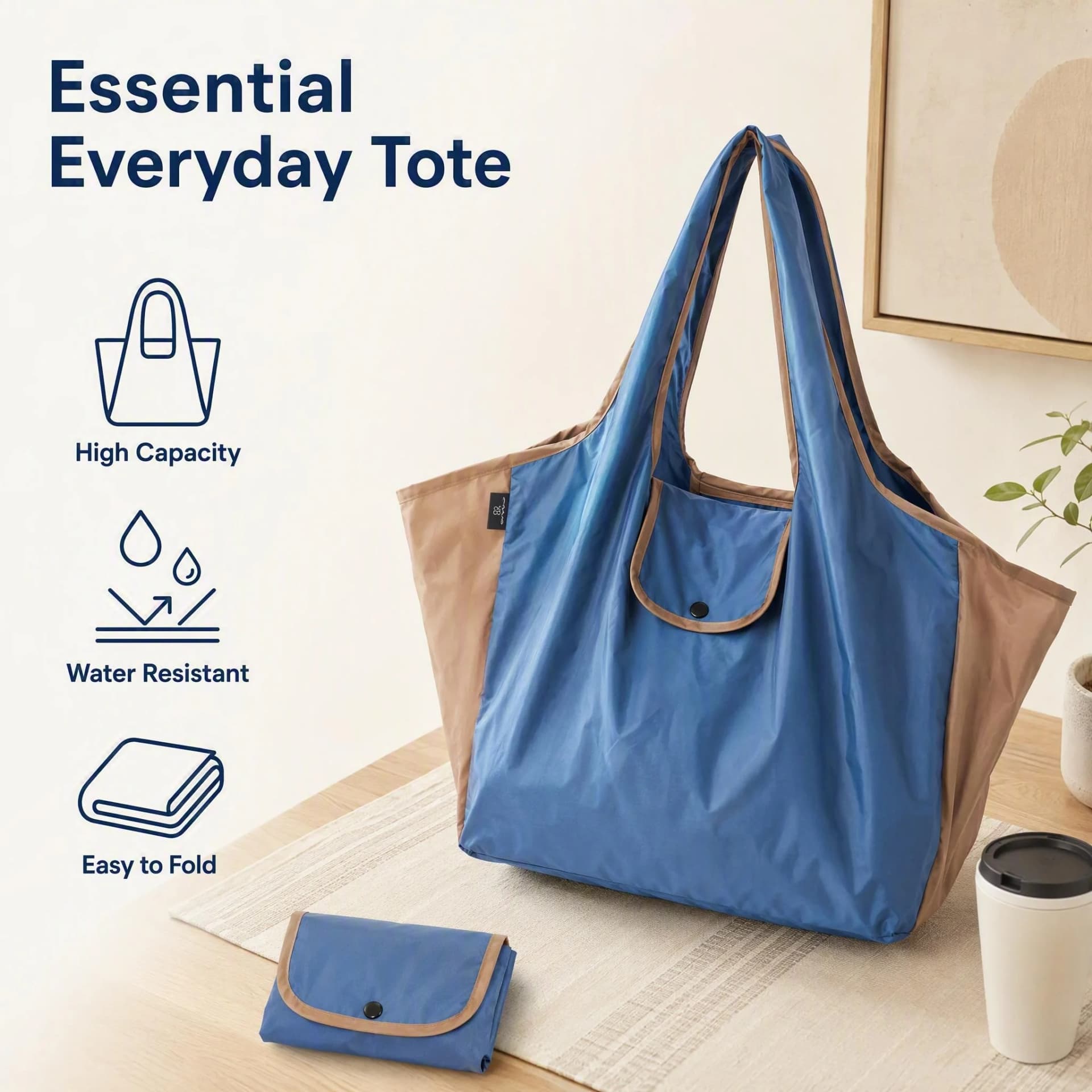 Reusable Folding Tote Bag