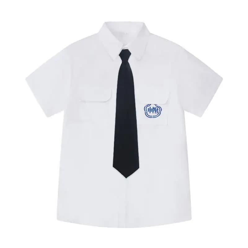 White JK School Uniform Shirt Set