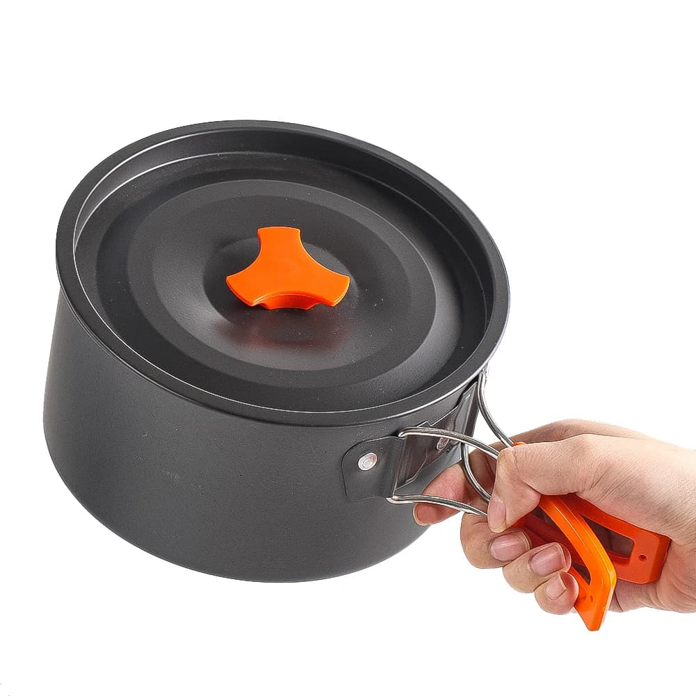 Camping Cookware Set with Folding Pot