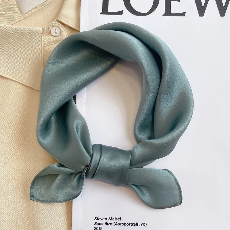 Scarf 100% Silk Bandana Women Square Scarves Wrap Kerchief Mulberry Spring Fashion Luxury High Quality Headband Hijab Shawls