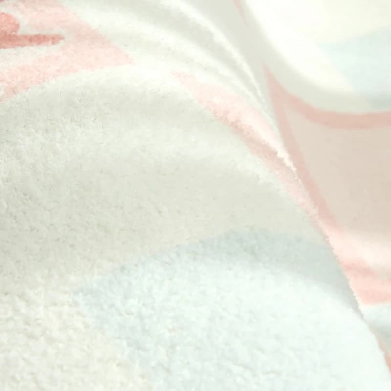 Irregular Shape Plush Area Rug Washable