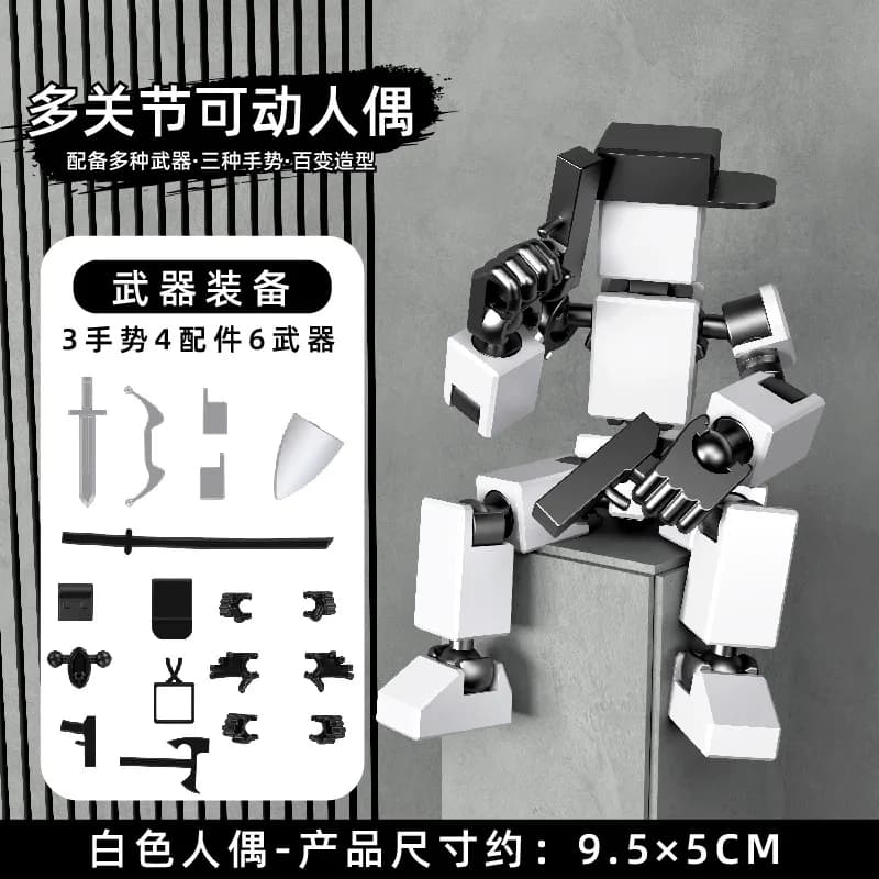 13-Piece Robot Action Figure Set with Accessories