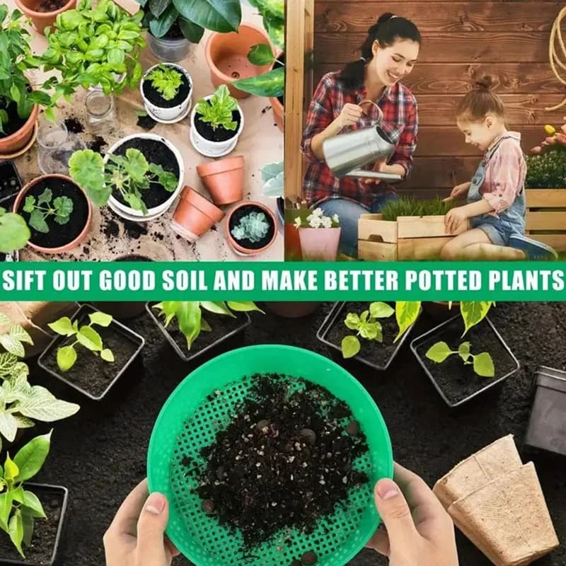 Large Capacity Plastic Soil Sieve Garden Basin