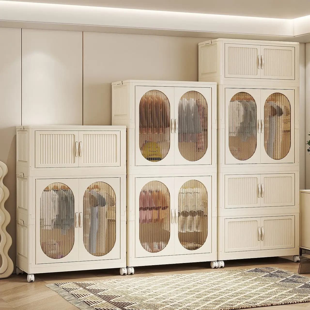 Children's Folding Wardrobe Storage Cabinet