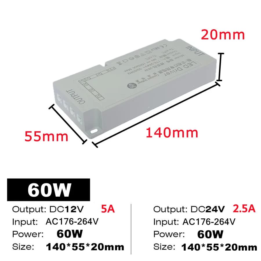 Home Transformers with EU/US Plug AC220V To DC12V 24V Switching Power Supply Home Lighting Cabinets Wardrobes LED Light Strip