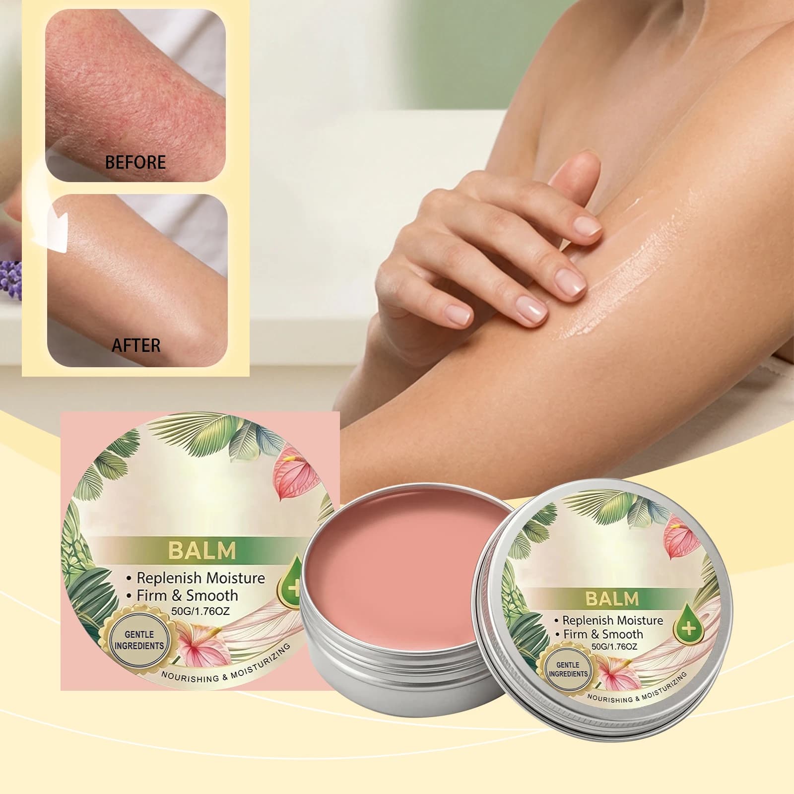 Skin Care Cream with Gentle Ingredients, Lightweight and Soft Texture, Protects Body Skin, Smooth and Moisturizing Cream That Lo