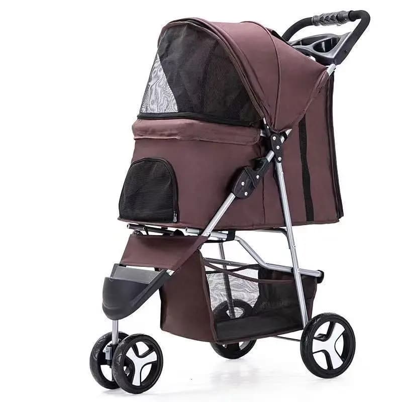 Folding Pet Stroller With Three Wheels