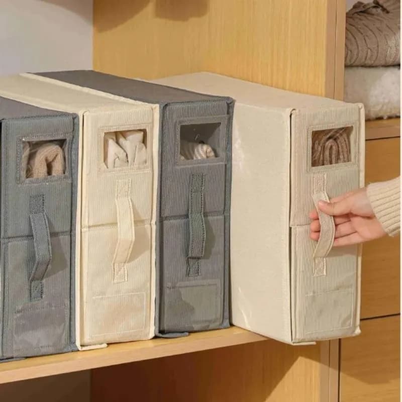 Foldable Bedding Storage Box with Clear Window