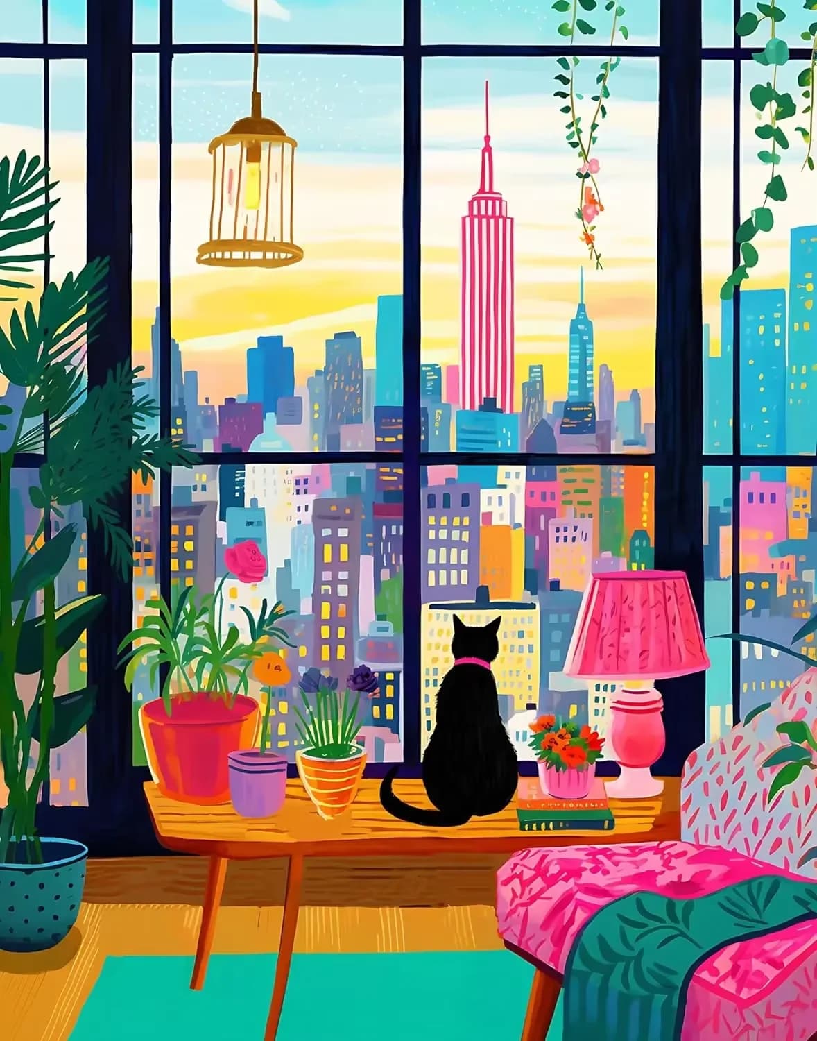 Cat in New York Jigsaw Puzzle