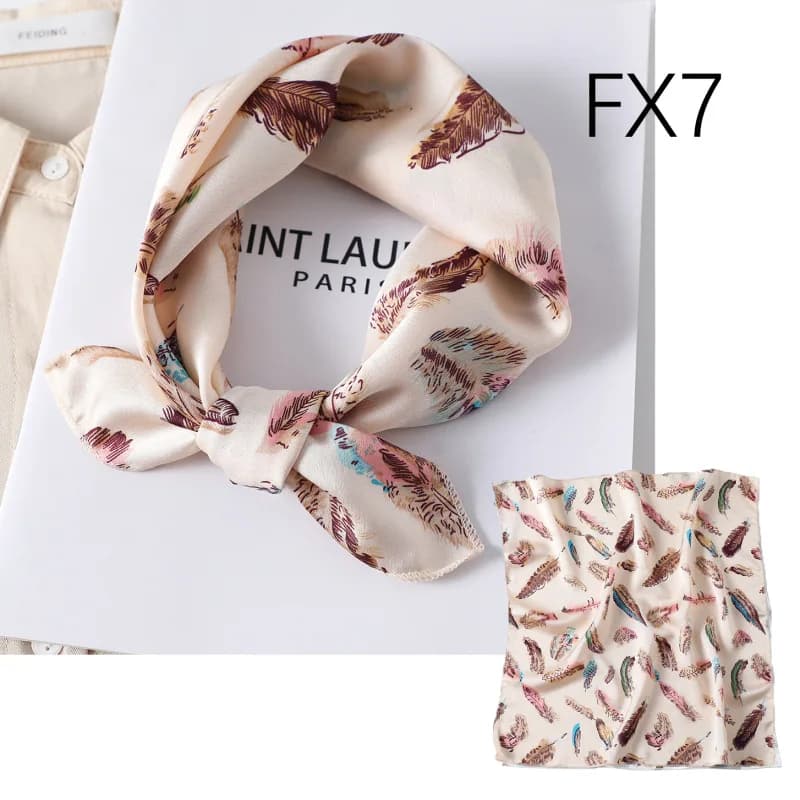 Women's Square Silk Retro Head Scarf