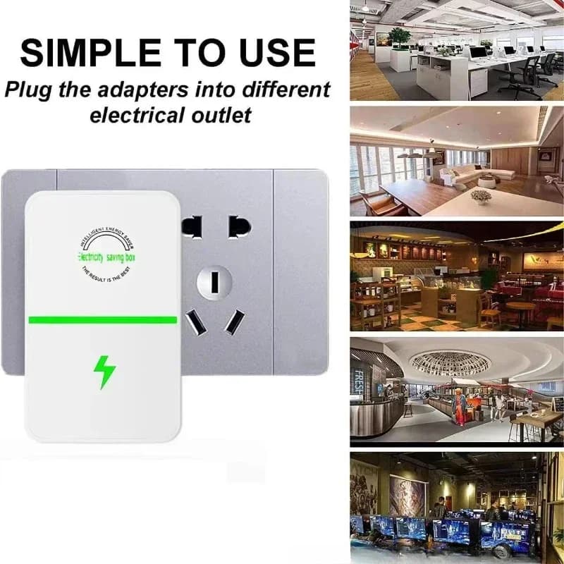 Home Pro Power Energy Saver with Stable Voltage US/UK/EU Plug - Household Electricity Energy Efficient Device