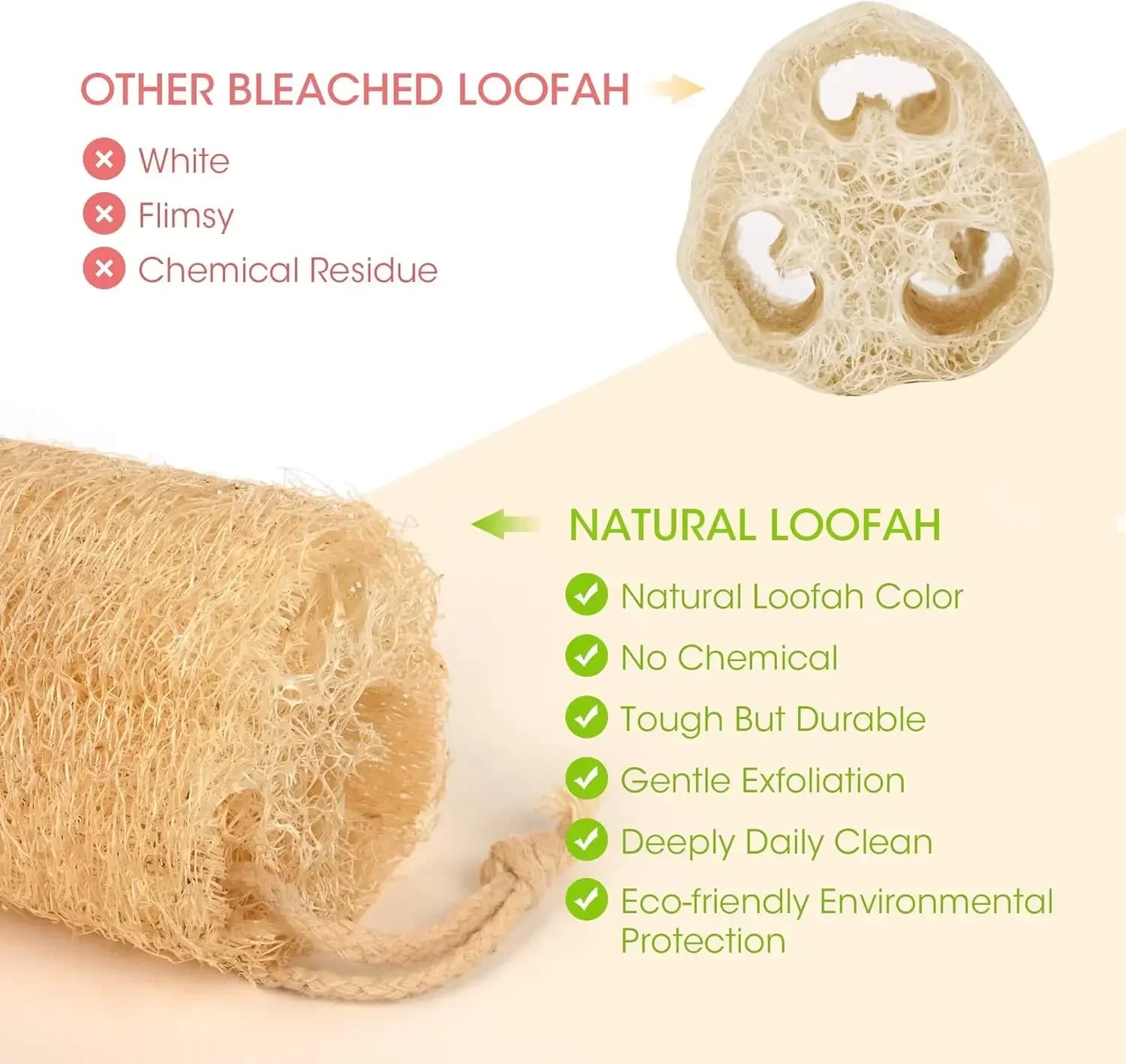 Natural Organic Loofah Sponges for Bath
