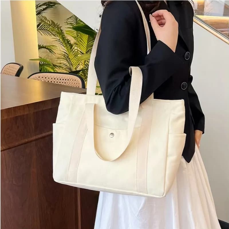 Canvas Tote Bag with Shoulder Handles