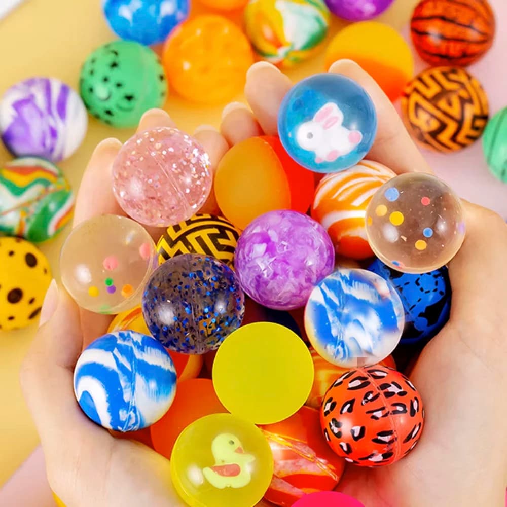 10-50Pcs Bouncy Ball Toys Kid Birthday Party Favors Gifts for Guests Rubber Bouncing Ball Pinata Goody Bag Fill Prizes