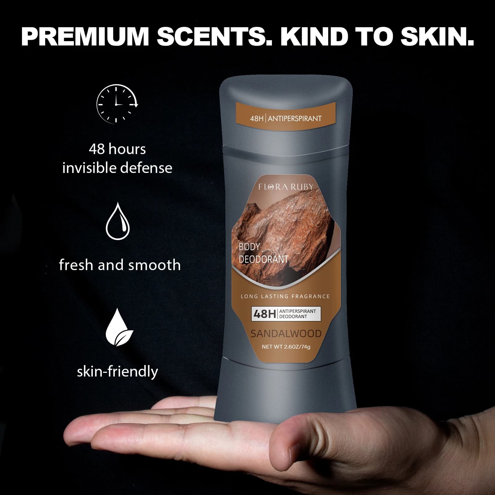 Sandalwood Deodorant Stick Anti-Sweating 74g