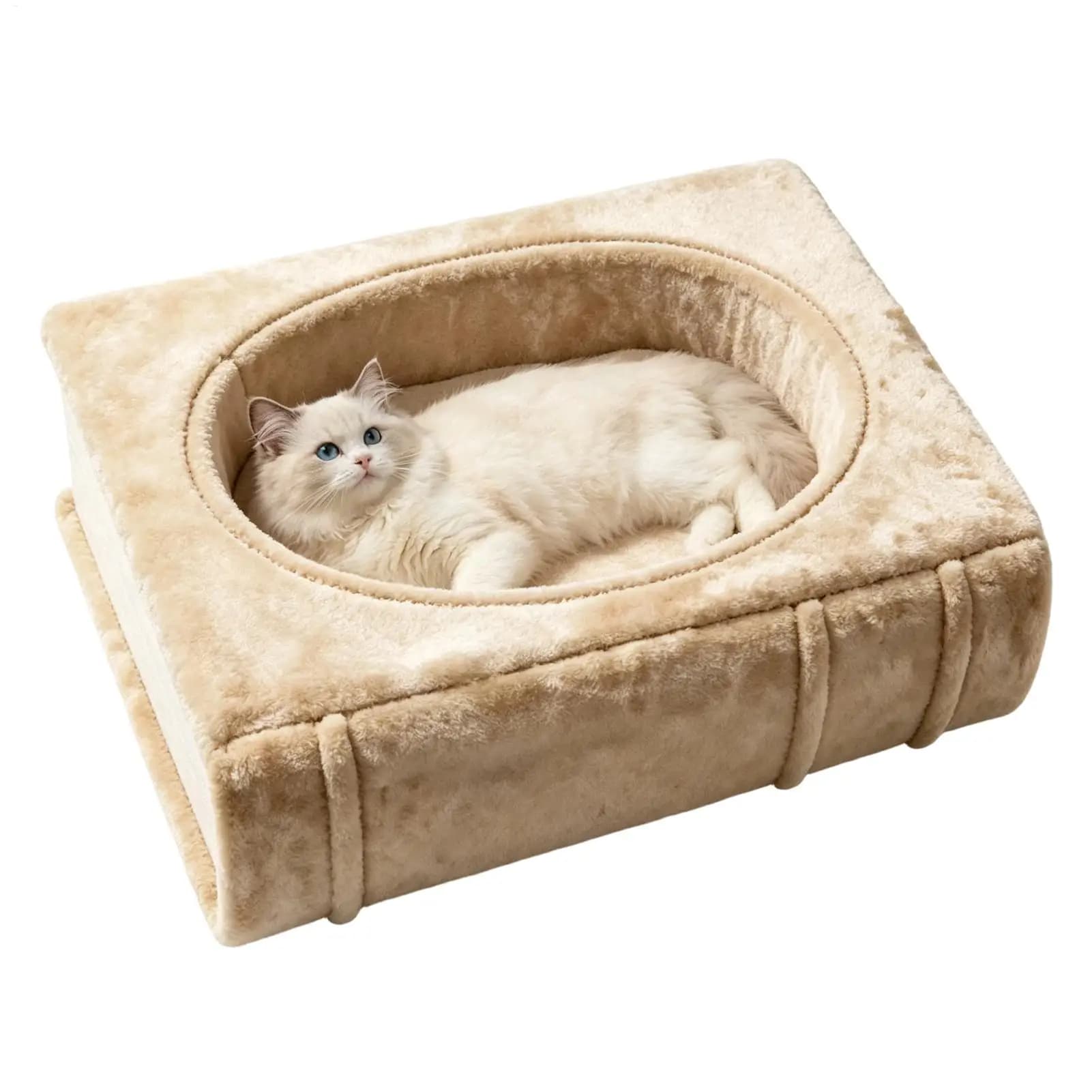 Book-Shaped Cat Bed