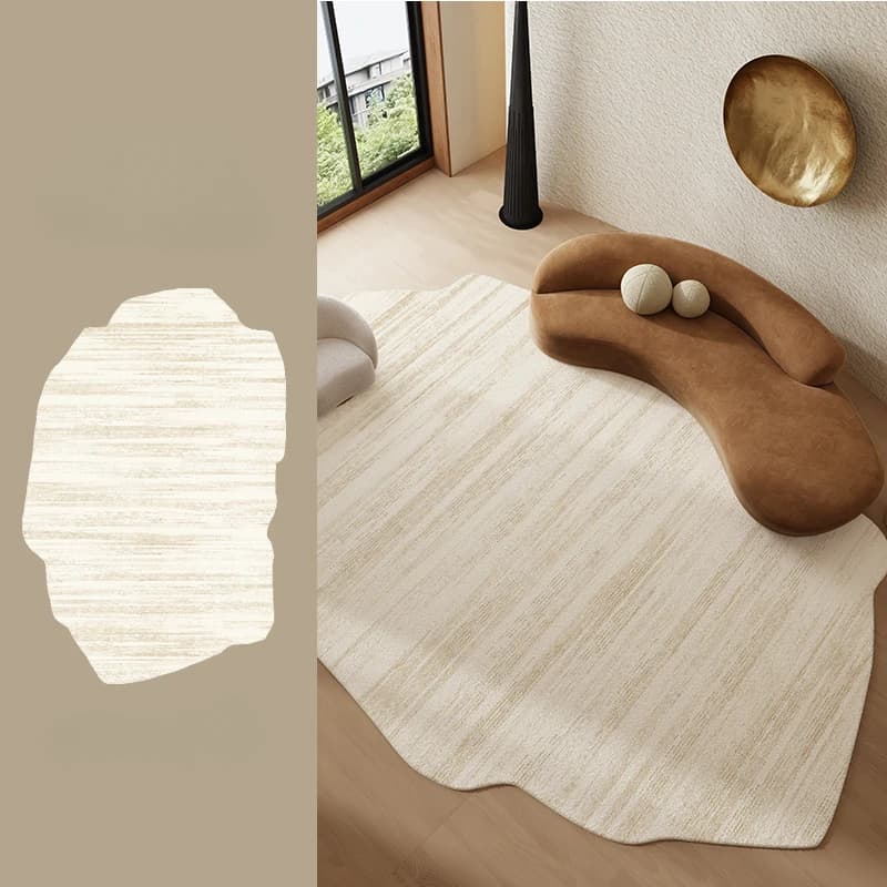 Irregular Shapes Plush Bedroom Rug