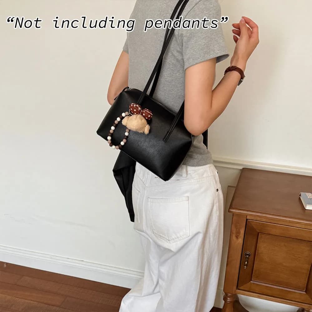 Handheld Bowling Bag for Women, Trendy and Retro Style Underarm Bag, Simple and Large Capacity. Shoulder Bag