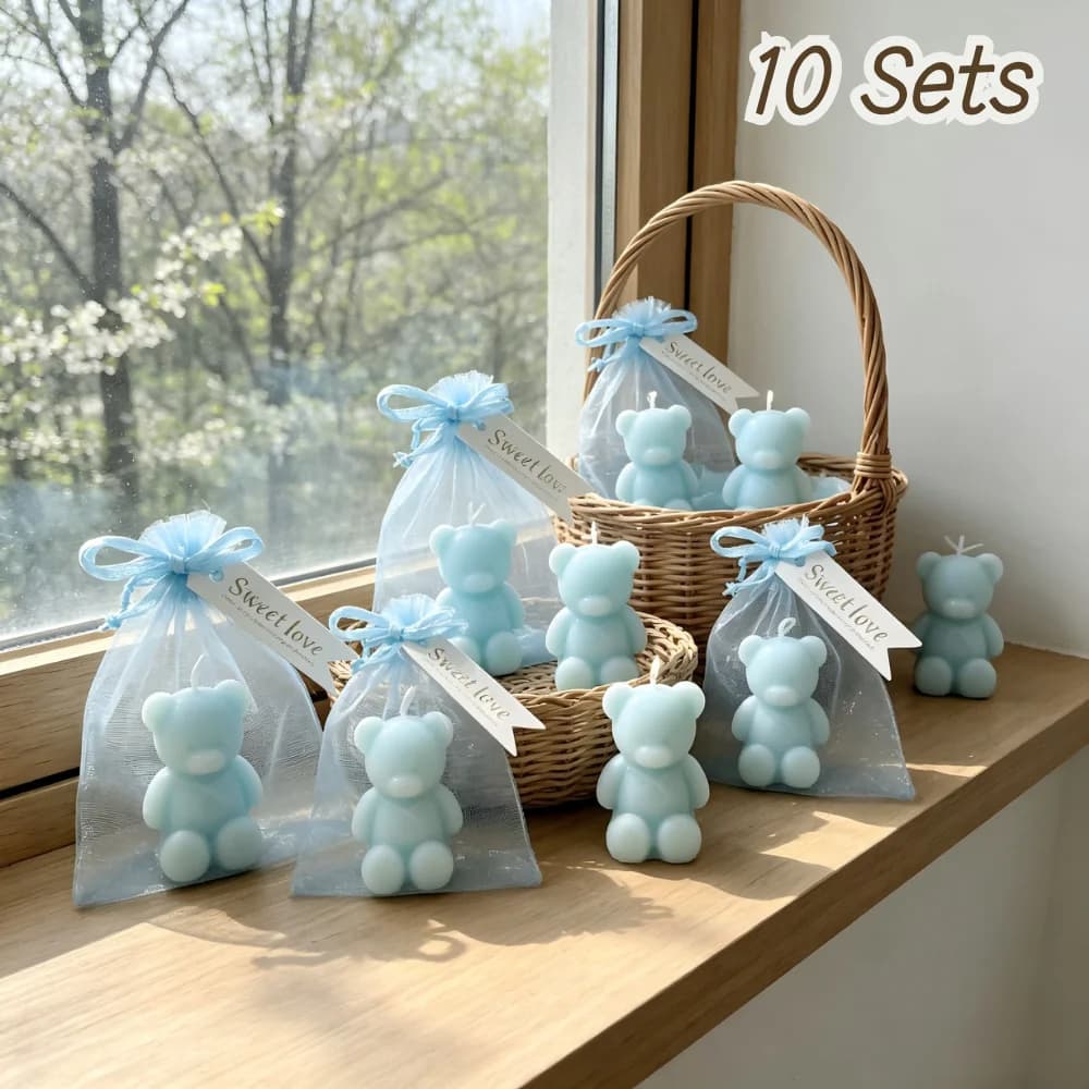Blue Bear Candle Souvenir Kits (10 Sets)