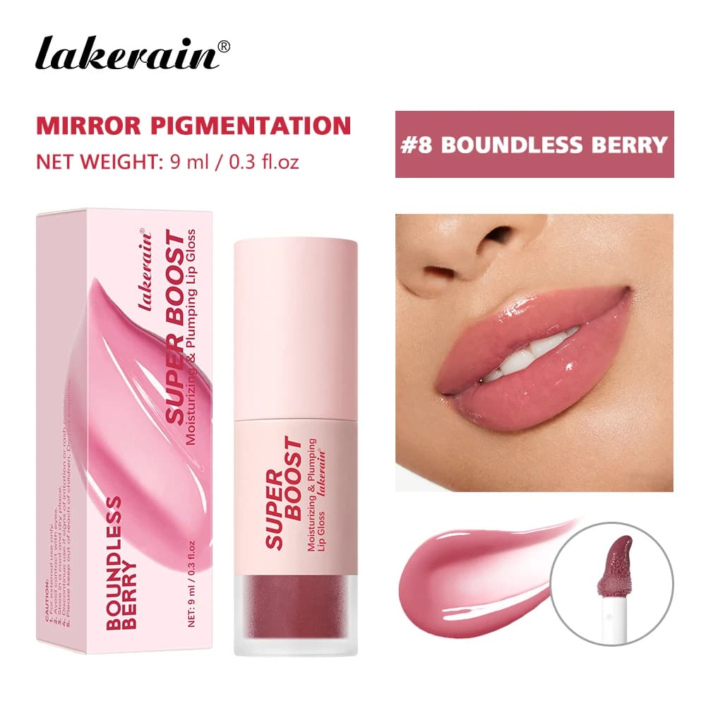 Plumping Lip Gloss Non-Sticky Boosted Mirror Shine And Volume Lip Skin Smooths Hydrating Moisturizing Lip Gloss Cosmetics