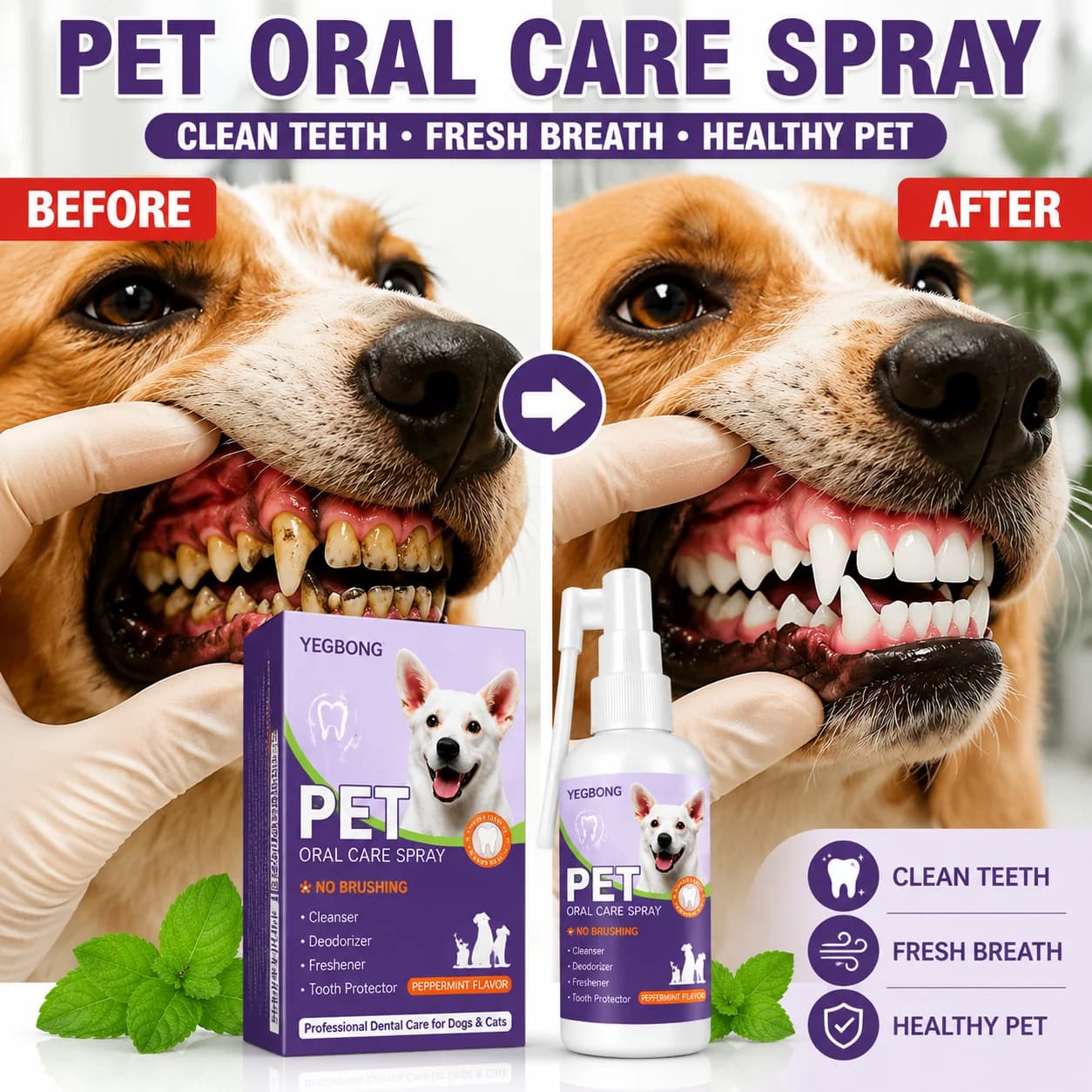 Dog & Cat Breath Freshening Spray