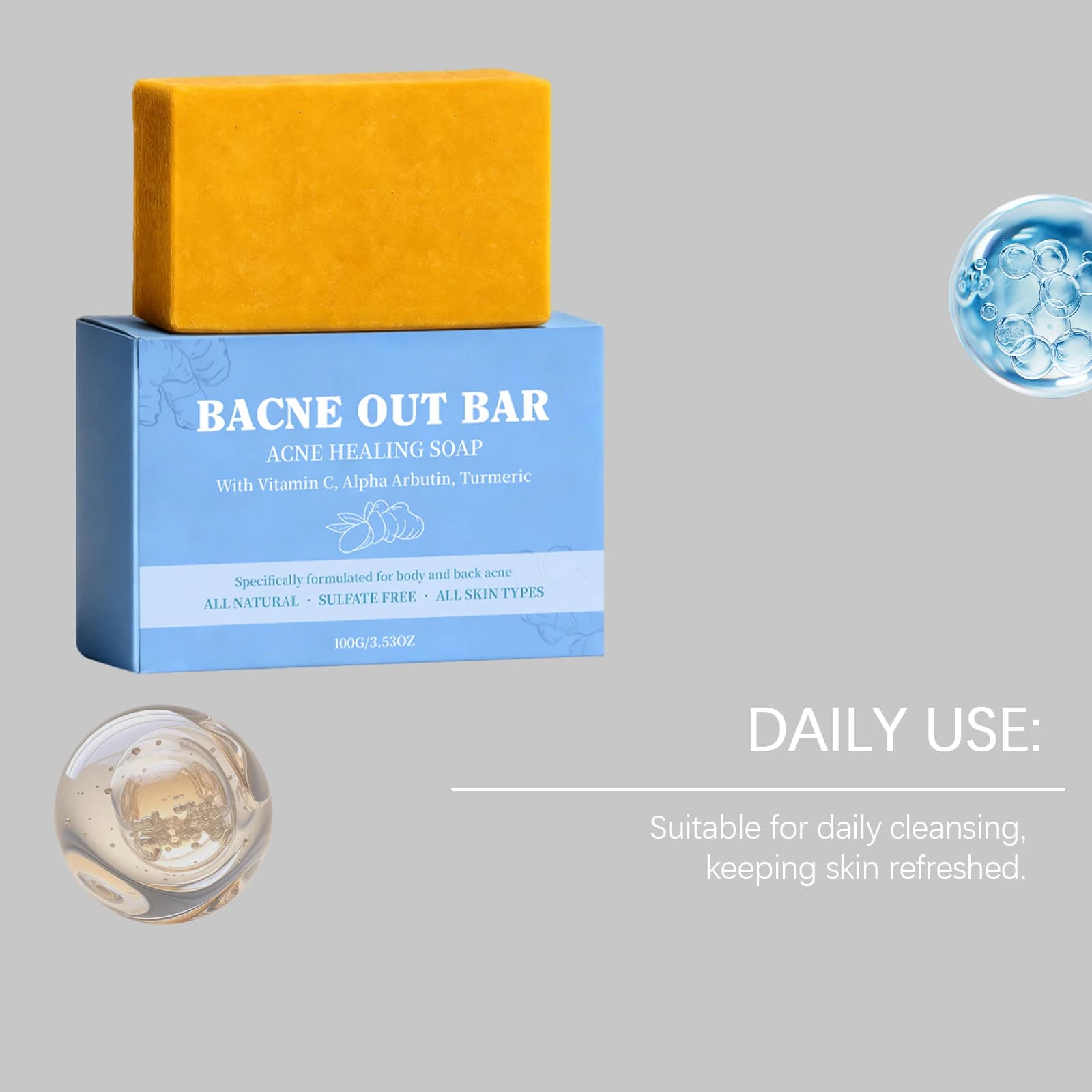 Natural Acne Body Wash Bar