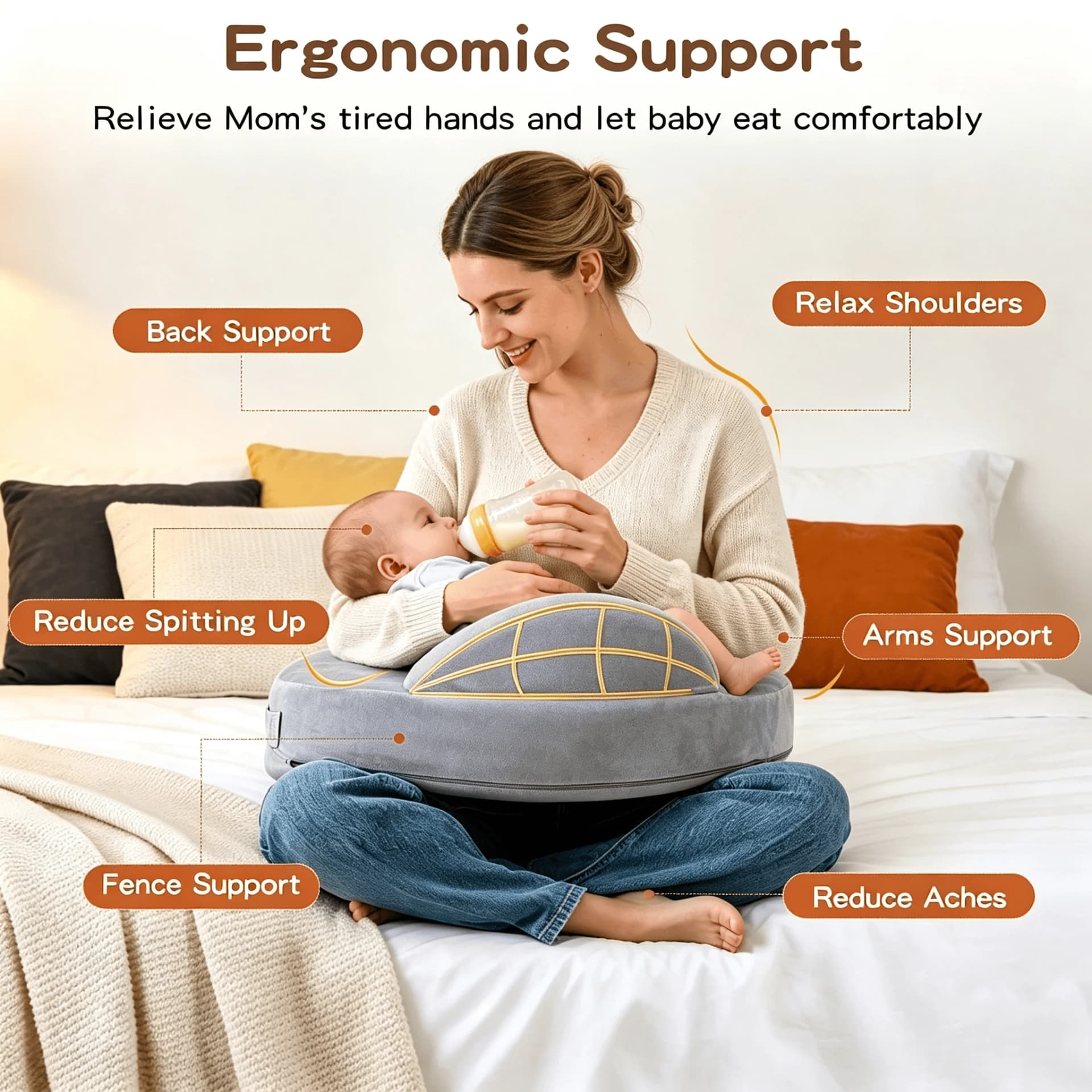 U-Shaped Nursing Support Pillow