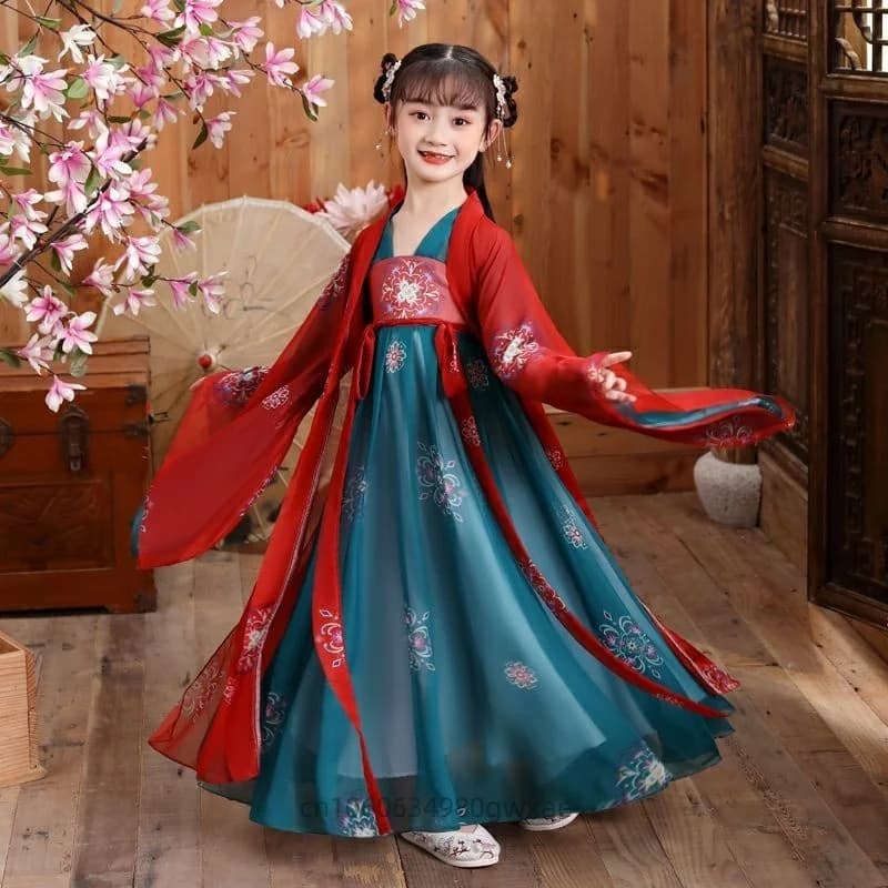 Girls Traditional Chinese Hanfu Dress