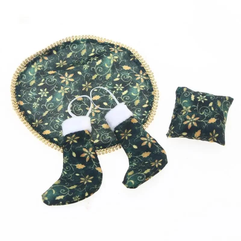 Miniature Christmas Stocking Set for Dollhouses