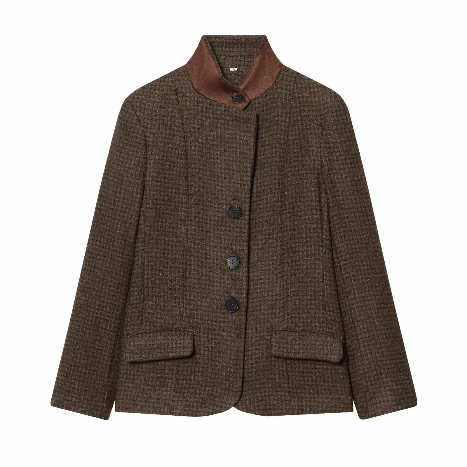 Women's Fall Clothes For Women Blazer Commute Elegant Slim Buttons Plaid Blazer New Fashion Chic Suit Blazer
