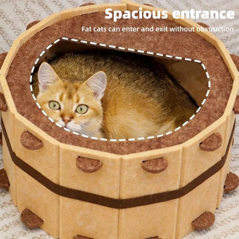 Bathtub Shape Cat Bed with Claw Scratcher