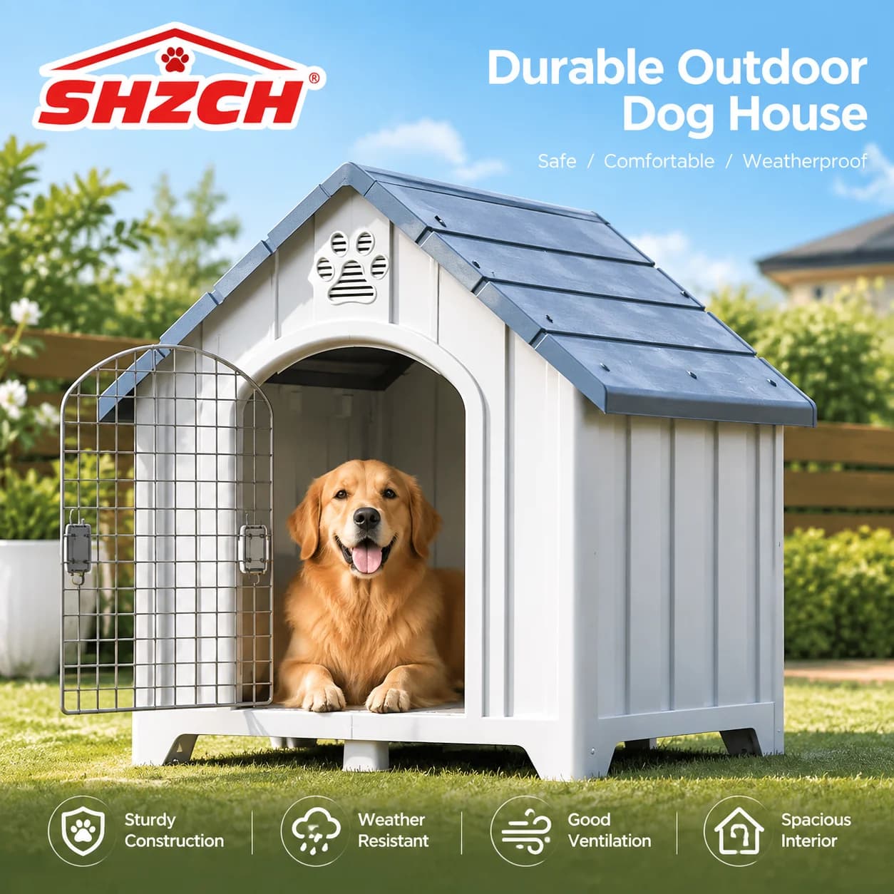 Large Dog House Waterproof Insulated Kennel
