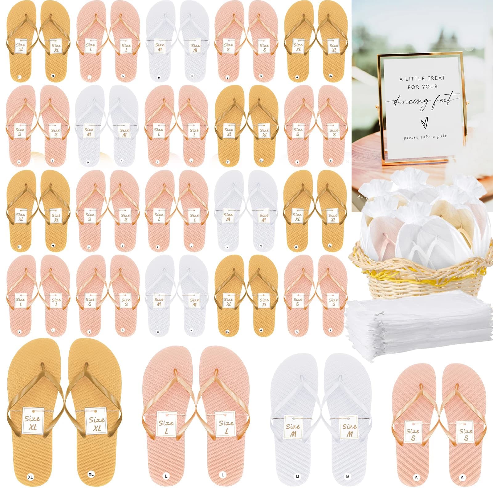 Bulk Flip-Flops for Wedding and Party Guests