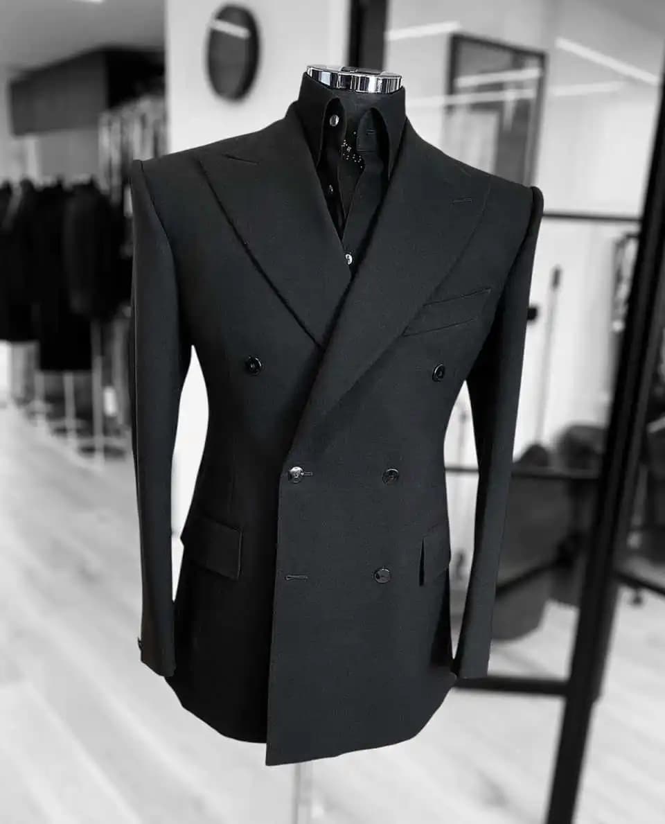 Formal Double-Breasted Tuxedo Jacket