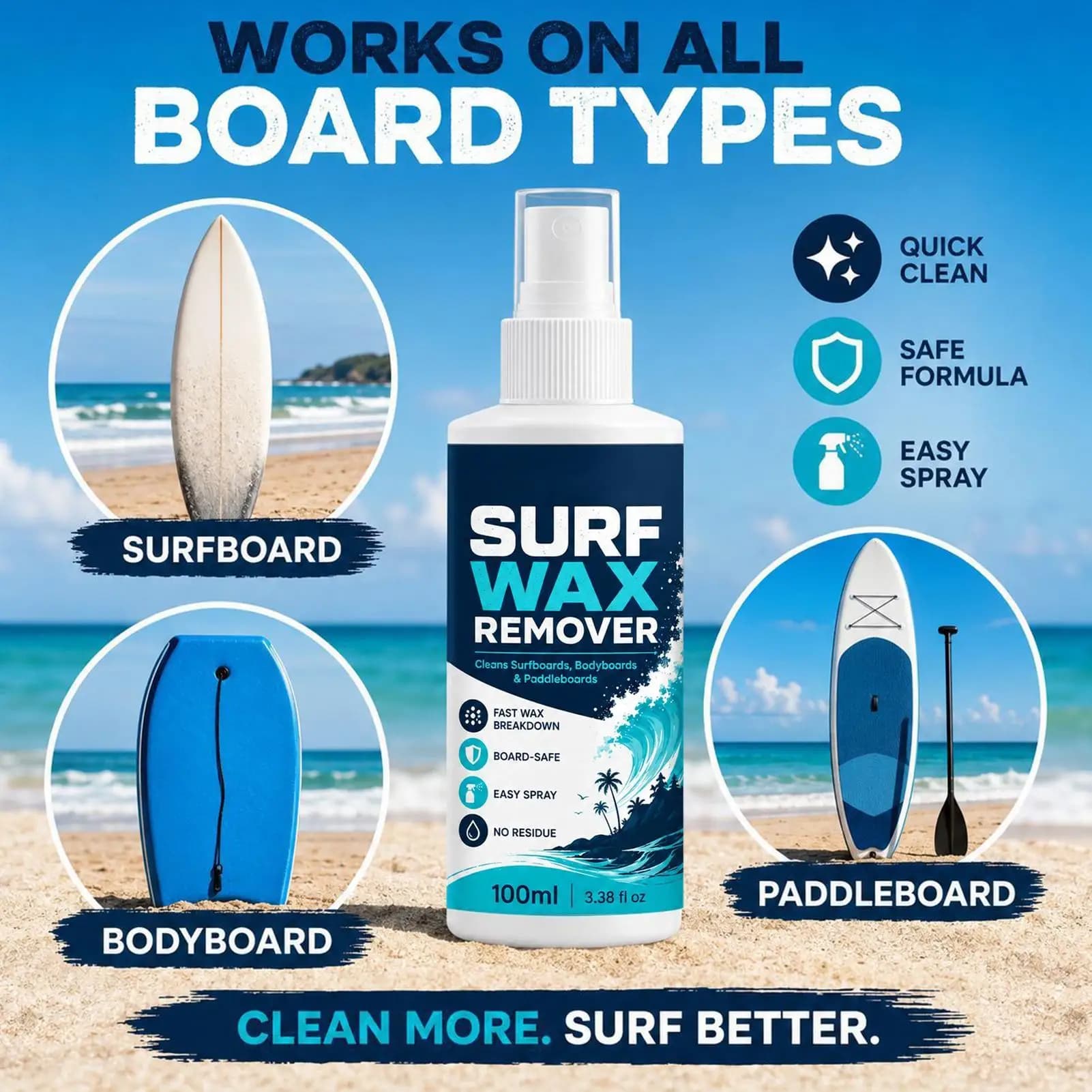 Surfboard Wax Remover Spray