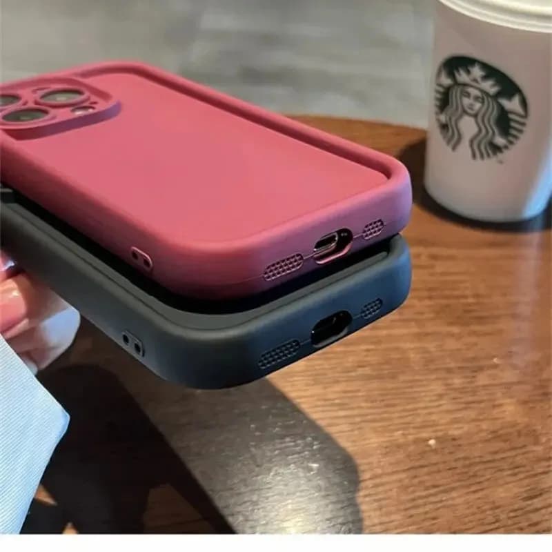 Candy Color Phone Case For iPhone 16 promax 15 14 Pro Max 13 12 mini 11 X Xs XR 7 8 Plus 6s 5 SE Shockproof Soft Silicone Cover