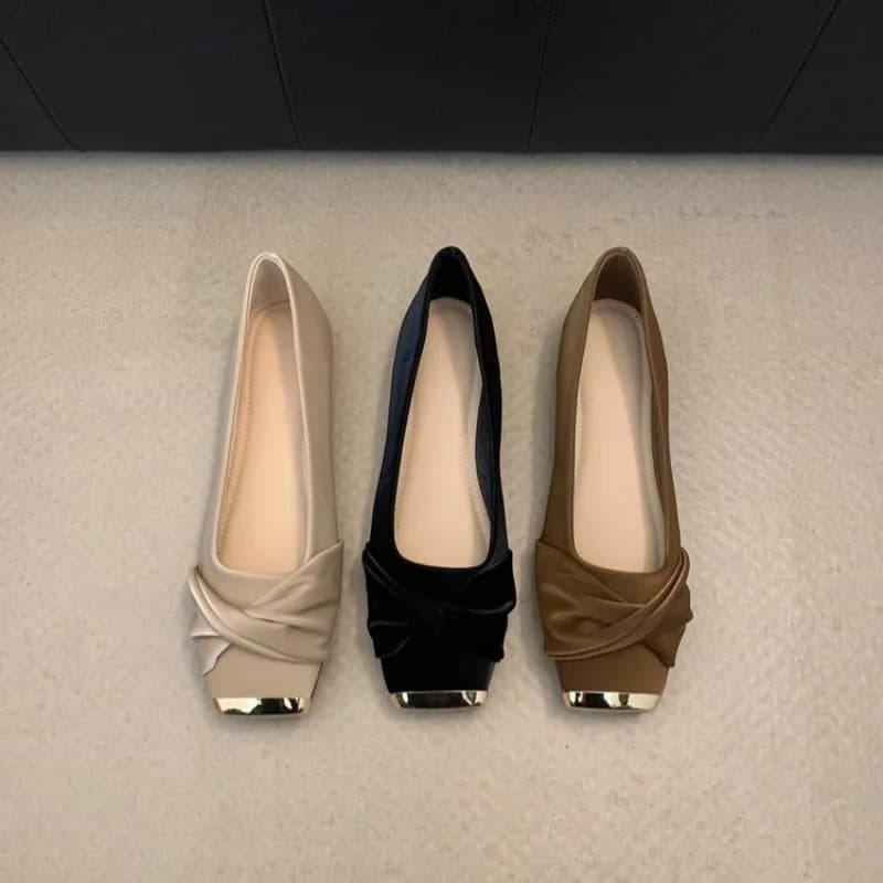 Shoes Woman 2025 Low Heels Female Footwear Autumn Square Toe Casual Sneaker New Summer Comfortable Dress Fall Lace-Up Flat Rome