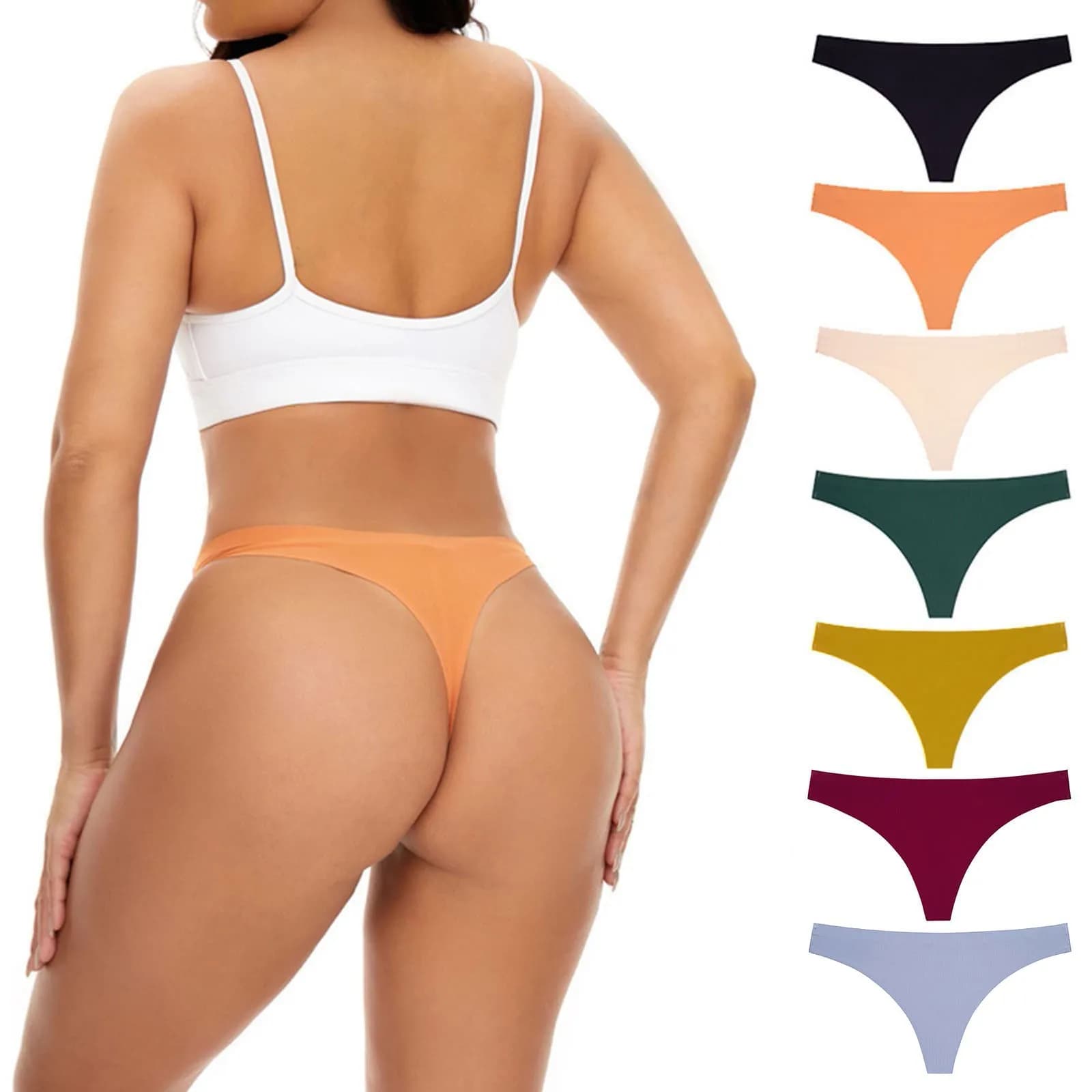 Seamless Thong Panties Women's Breathable Stretch